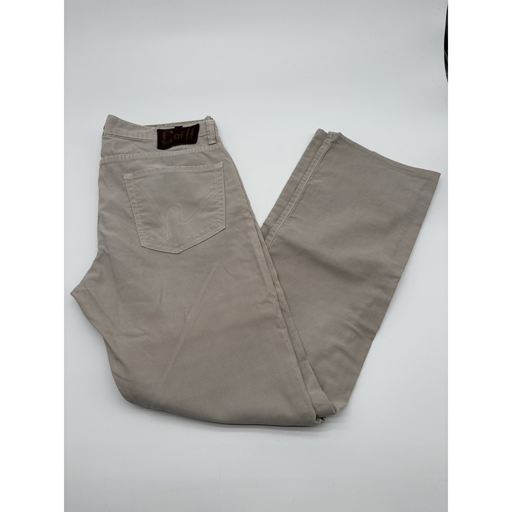 Citizens of Humanity Sid Mens 34 Corduroy‎ Pants Beige Made in USA 100% Cotton